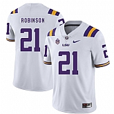 LSU Tigers 21 Rashard Robinson White Nike College Football Jersey Dzhi,baseball caps,new era cap wholesale,wholesale hats